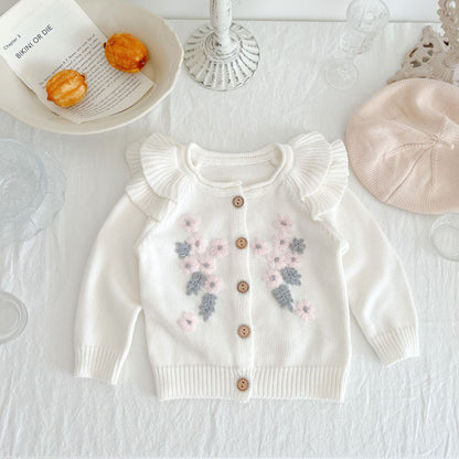 Baby Embroidered Jumpsuit Autumn And Winter Princess Outing Clothes