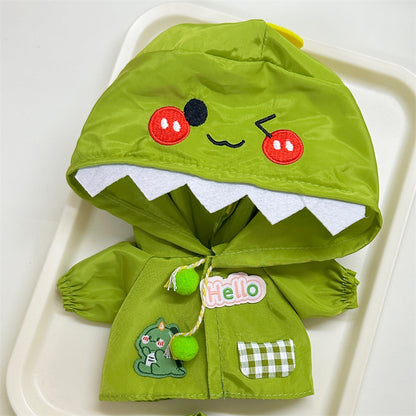 10cm20cm Cotton Doll Clothes Suit Cute Animal Outdoor Raincoat