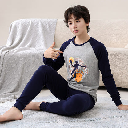 Children's Pajamas Cotton Boys' Base Teen Underwear Suit