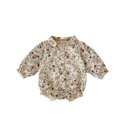 Baby Girl Cotton Print Romper Triangle Jumpsuit
