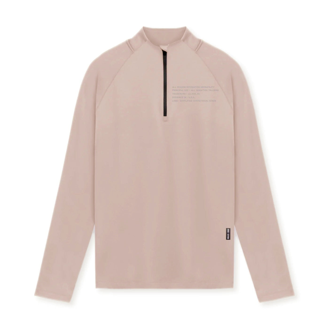Men's Small Turtleneck Slim-fit Half Zipper Training Long Sleeve T-shirt