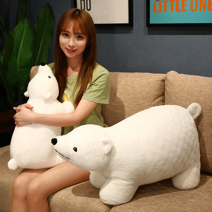 Cute Standing Polar Bear Plush Doll