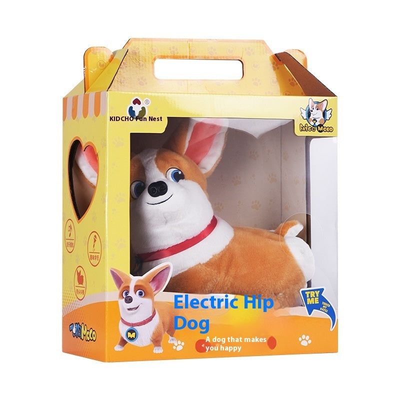 Electric Hip Flying Dog Shaking Head Funny Stuffed Toy