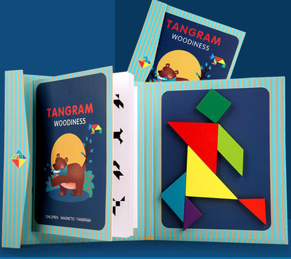Children's Wooden Magnetic Tangram Educational Toy