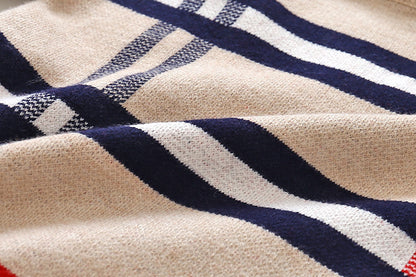 Suéter jacquard a cuadros para niño