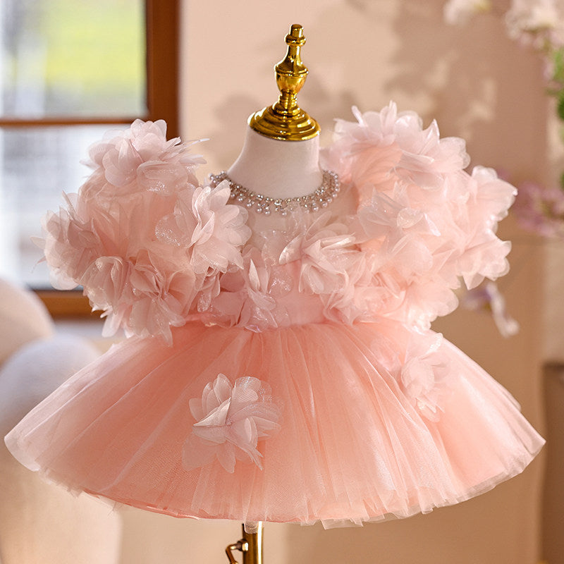 Robe de petite fille d'été, tenue d'hôte, tutu de performance au piano