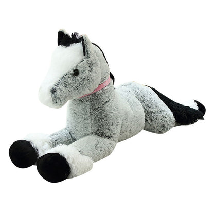 Simulation lying horse pillow plush toy