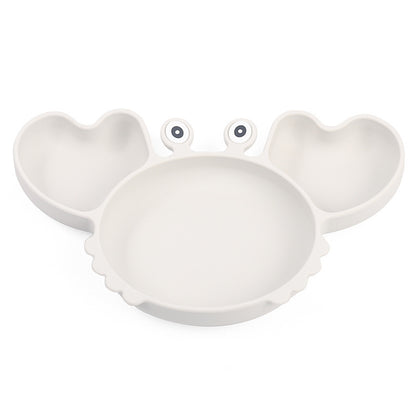 Silicone Split Cutlery Crab Plate For Infants