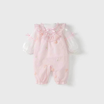 SpringAutumn One-Hundred-Day Romper Set For Baby Girls Full Moon
