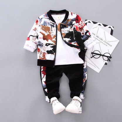 Ropa para niños Trajes para niños Trajes de tres piezas de otoño para niños