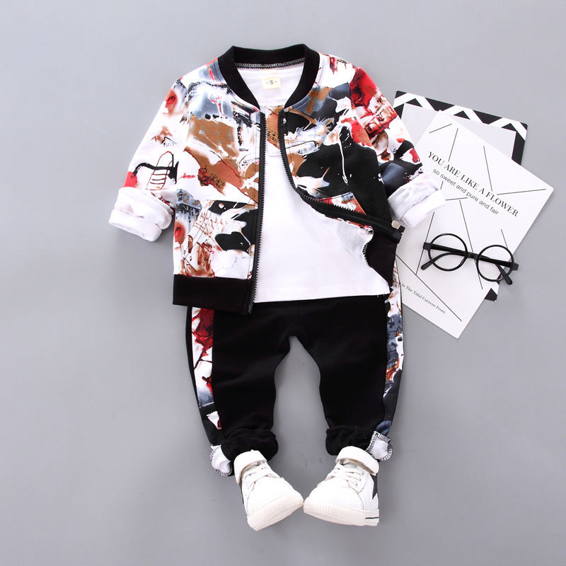 Ropa para niños Trajes para niños Trajes de tres piezas de otoño para niños