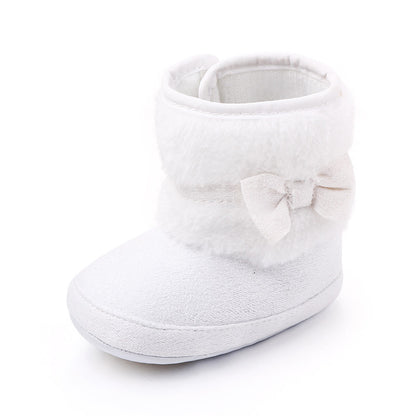 Bowknot High Top Soft Soled Baby Cotton Shoes