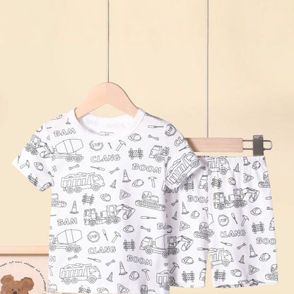 Cotton Children's Loungewear Pajamas Suit