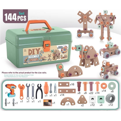 Educational Repair Assembly Playhouse Toolbox Set For Kids