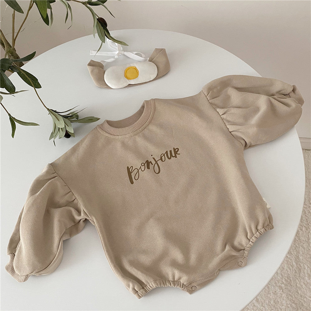 Baby cute poached egg one-piece suit