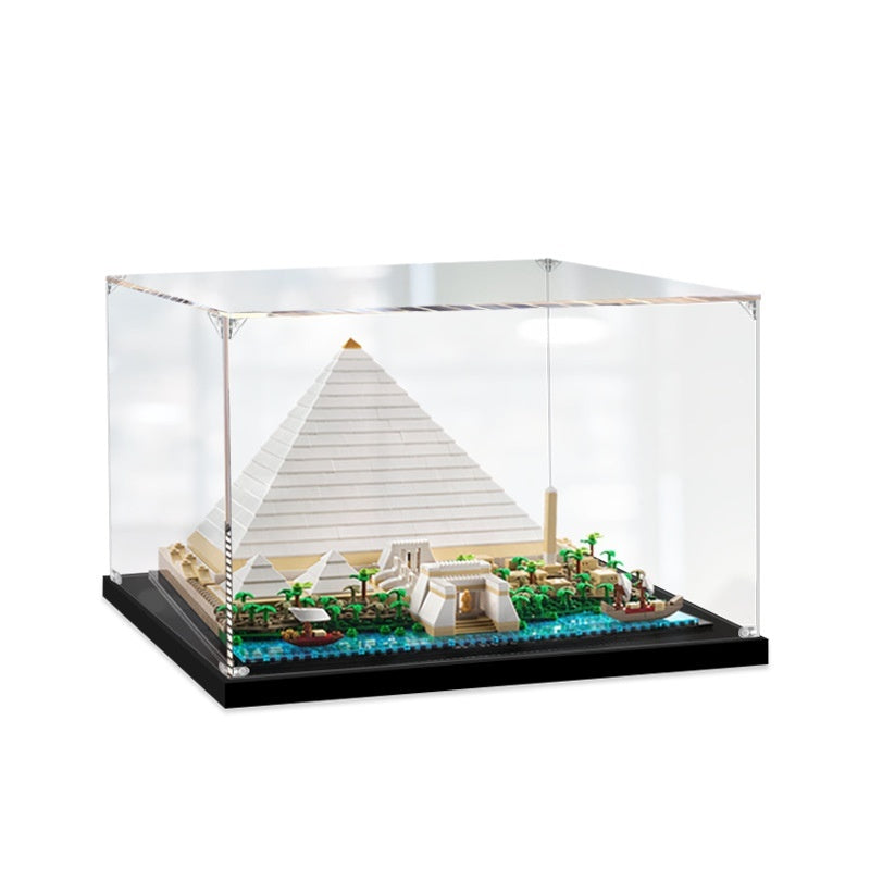 Caja de exhibición de acrílico de la Gran Pirámide de Khufgiza de Egipto, caja de almacenamiento transparente hecha a mano