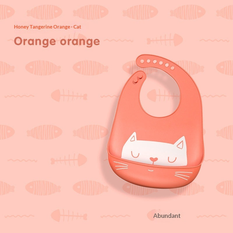 Bavette bébé en silicone alimentaire, imperméable et antitache