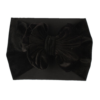 Childrens Multi-color Festive Velvet Headband With Stretchy Hair Accessory