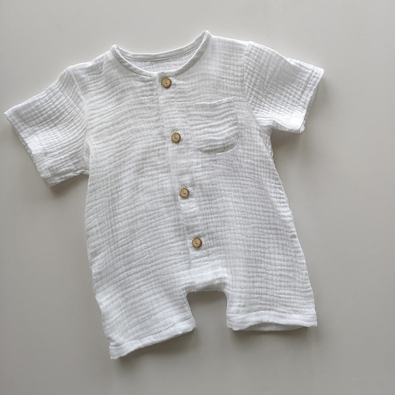 Fashion Casual Infant Summer Short-sleeved Rompers