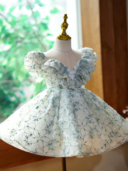 New Floral Princess Dress For Flower Girlssimple And Adorable For Kids Birthdays