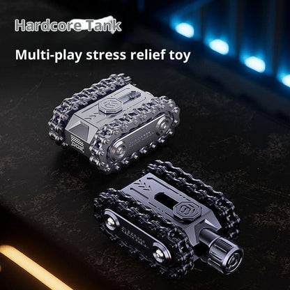 Mechanical Rotating Decompression Hand Pieces Metal Toy Tank
