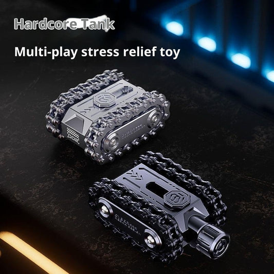 Mechanical Rotating Decompression Hand Pieces Metal Toy Tank