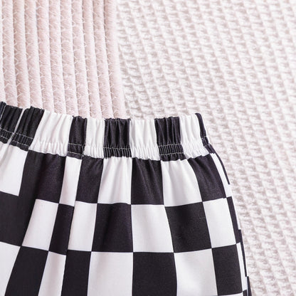 New Children's Cute Sweet T-shirt Shorts Two-piece Set