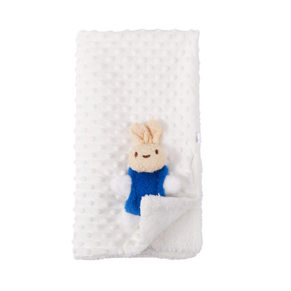 Soft Double-layered Thermal Blanket Textured Puffed Surface
