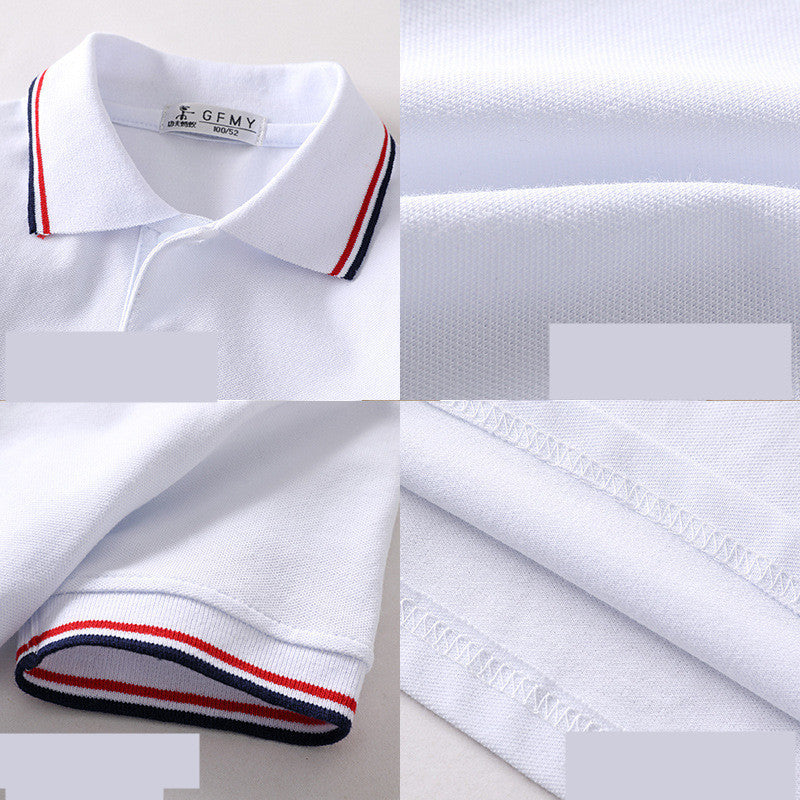 T-shirt blanc à revers pour enfant CUHK