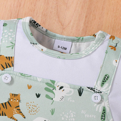 Boys Fashion Summer Short Sleeve Rompers