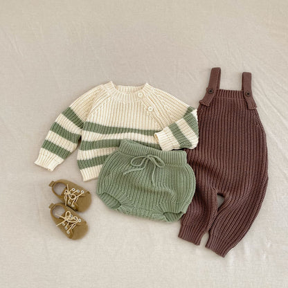 Baby Boys And Girls Autumn New Tops Pants Suit
