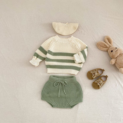 Baby Boys And Girls Autumn New Tops Pants Suit