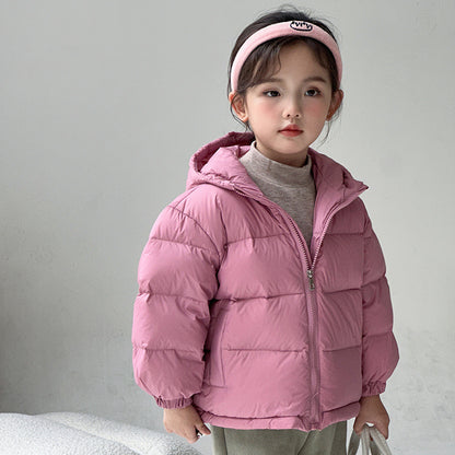 Winter Boys And Girls Thickened Hooded Down Jacket