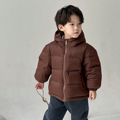 Winter Boys And Girls Thickened Hooded Down Jacket