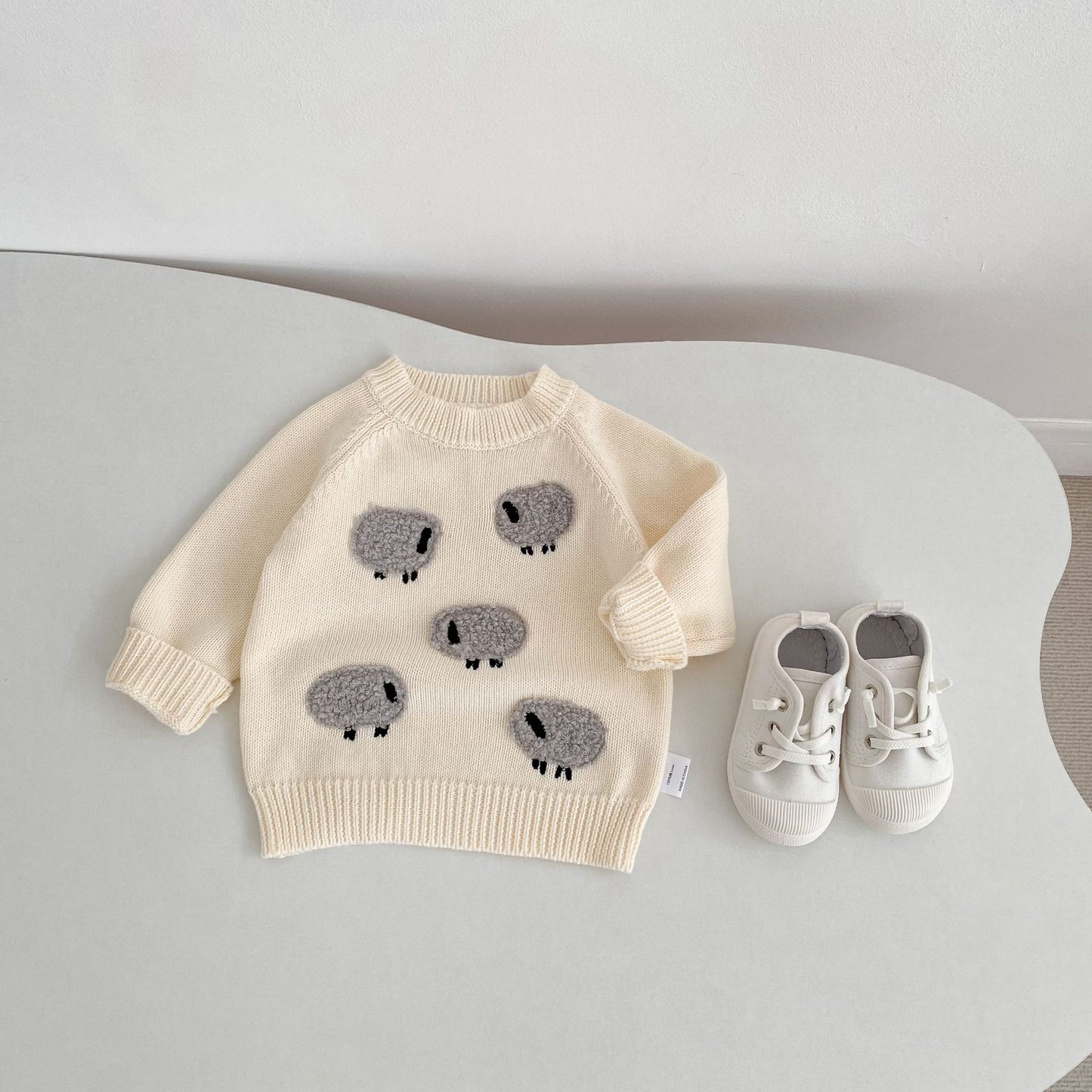 Autumn And Winter Infant Cotton Men's And Women's Terry Pullover Woolen Top