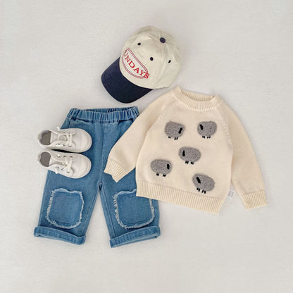 Autumn And Winter Infant Cotton Men's And Women's Terry Pullover Woolen Top