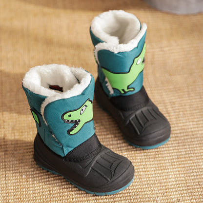 Cartoon Waterproof Non-slip Plus Velvet Men And Women Children's Snow Boots