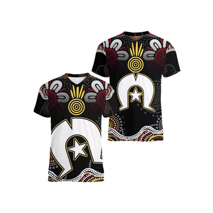 Australian Kangaroo Pattern Children's T-shirt Printed Animal Pattern Sports V-neck Short-sleeved Football Shirt Summer