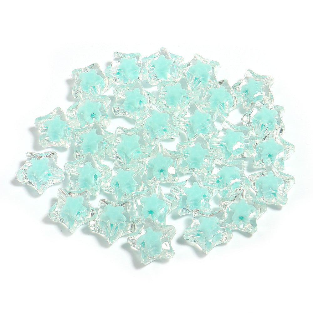 Acrylic Color Five-pointed Star Beaded Diy Ornament Accessories