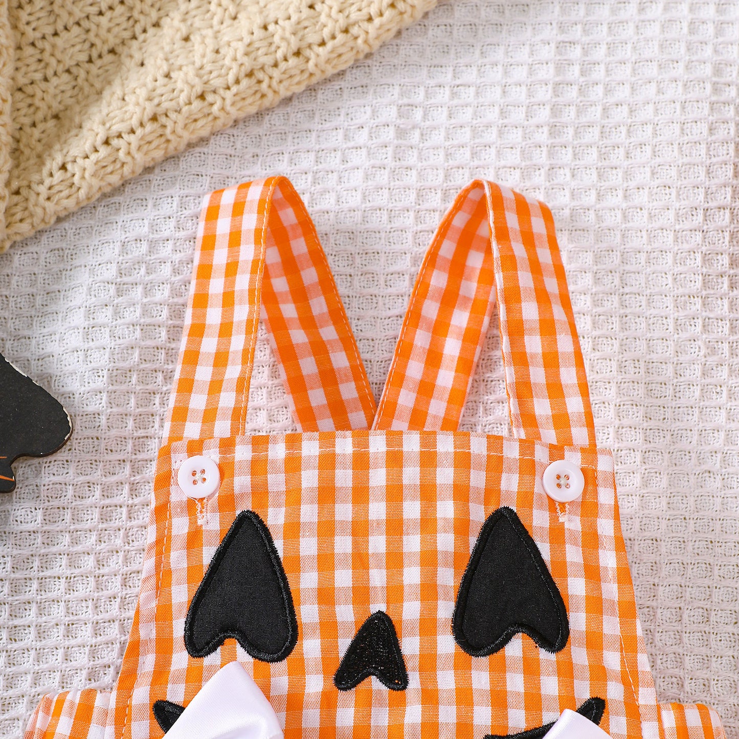 Bow Plaid Halloween Baby Girl's Clothing