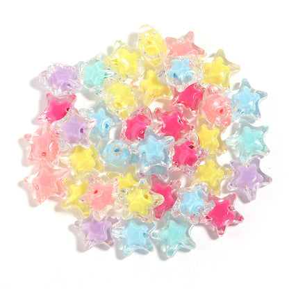 Acrylic Color Five-pointed Star Beaded Diy Ornament Accessories