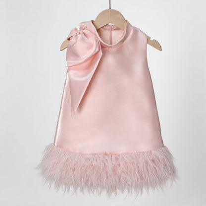 Summer New Patchwork Mesh Girls' Dress