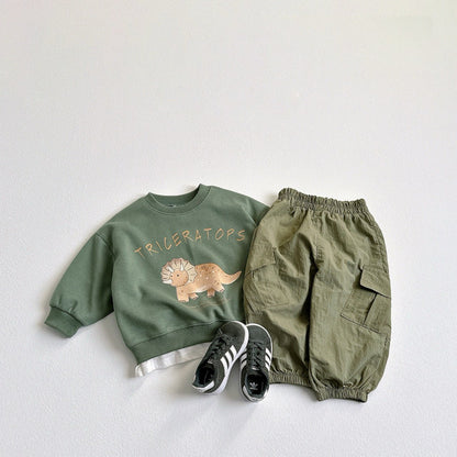 Children's Ins Korean Cartoon Dinosaur Sweatshirt