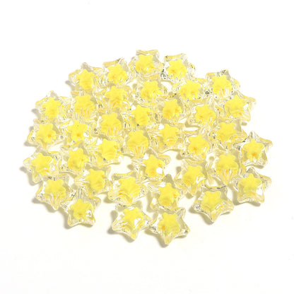 Acrylic Color Five-pointed Star Beaded Diy Ornament Accessories