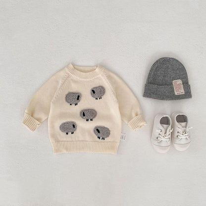 Autumn And Winter Infant Cotton Men's And Women's Terry Pullover Woolen Top