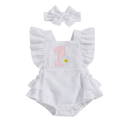 Girls' Fashion Little Daisy Printed Romper
