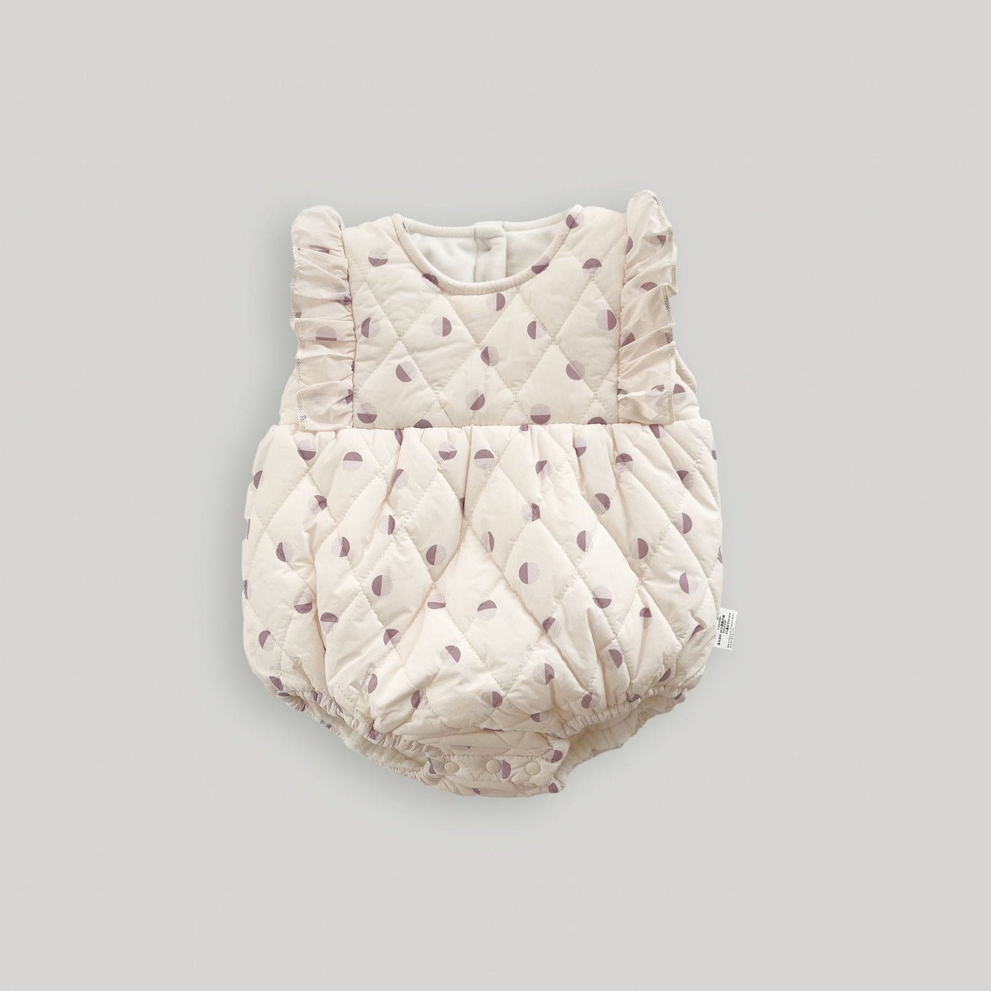 Winter Clothing Infant Girl Dotted Prints Vest Quilted Jumpsuit Romper