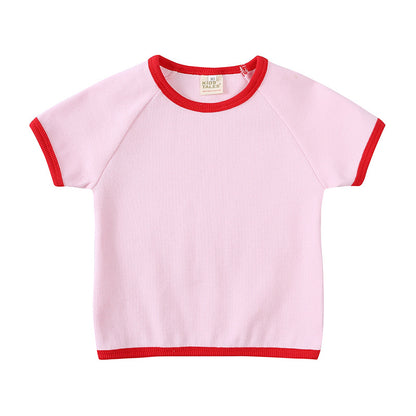 Summer Soft Short Sleeve Shorts Suit