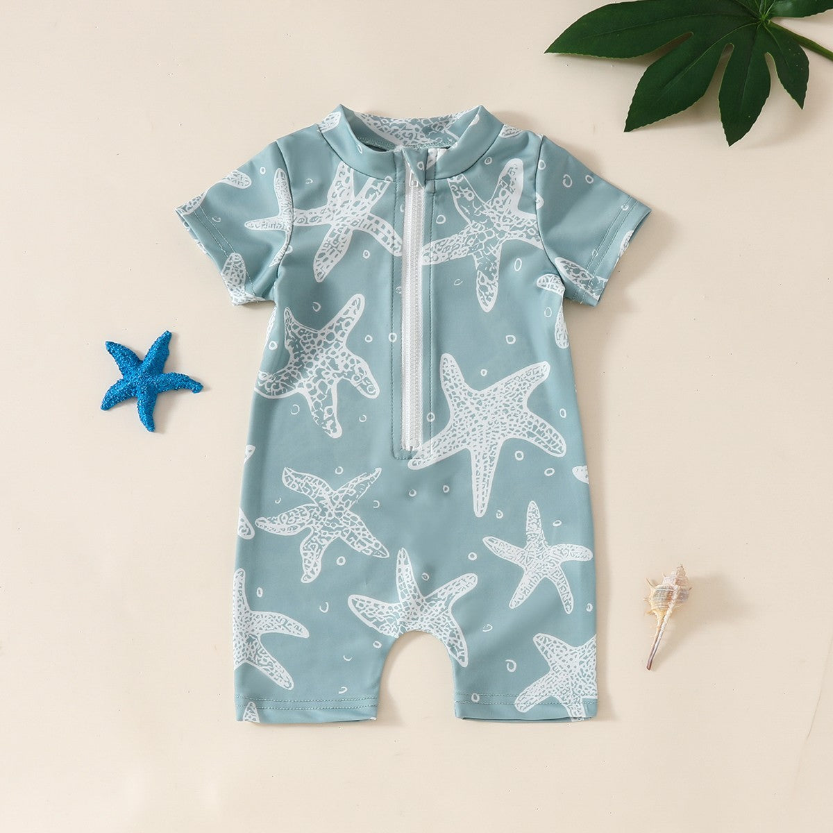 Boys' Infant Summer Swimsuit Printed Jumpsuit