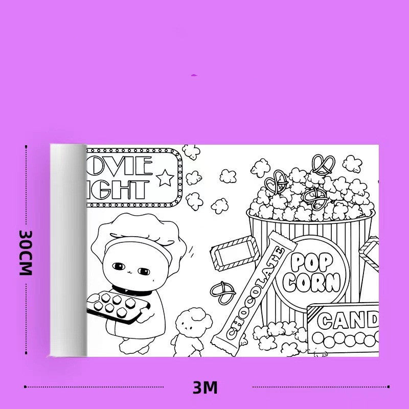 Children's Graffiti Scroll Color Filling Drawing Paper